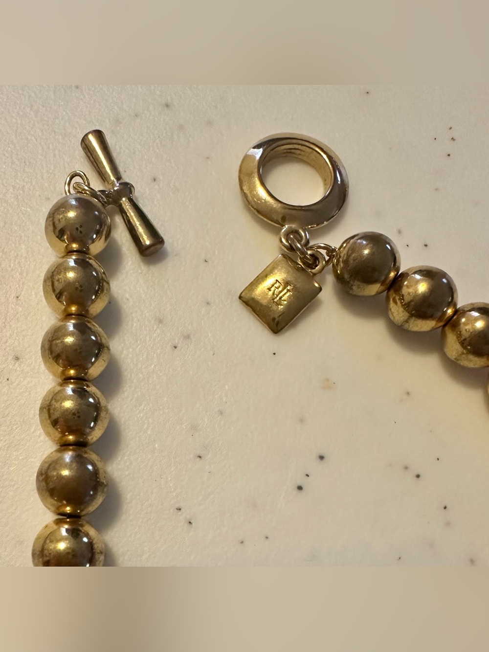 gold beaded necklace